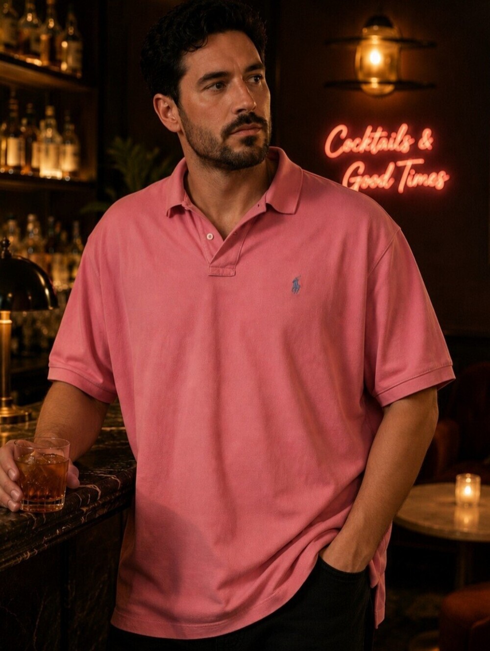Polo Ralph Lauren Pique Polo Shirt Men's Size XL Pink Salmon Classic Fit S Slv